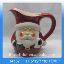 2016 new arrival Christmas santa ceramic milk jug